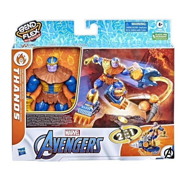 Marvel Avengers Bend and Flex Missions Thanos Fire Mission Figure - Picture 3 of 10